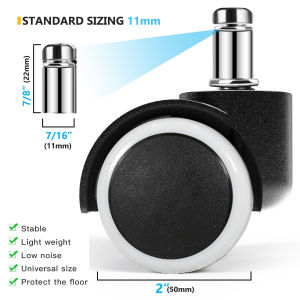 Swivel Chair Wheels Heavy Duty Computer Office Chair Wheels Caster Rollerblade Replacement Wheels