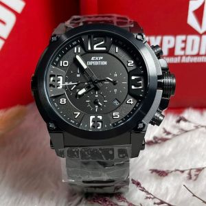 (BISA COD) Jam Tangan Pria Expedition E 6605 EXP 6605 E6605 Original Garansi Resmi 1 tahun - Stainless Steel