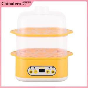 200W Multi-Function Cooker 12 Eggs Capacity Double Layer Multifunctional Egg Boiler Auto Shut-Off