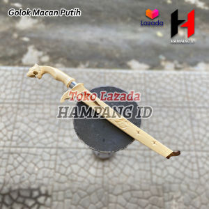 Pisau Sembelih Baja 30 cm Motif Ukiran Macan Putih Terlaris