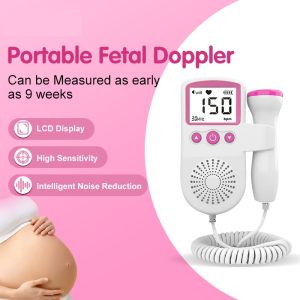 Doppler Fetal Heart Rate Monitor Home Use Lcd Baby Heartbeat Sound Detector
