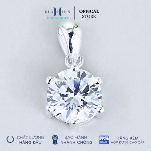 Mặt Dây Chuyền Bạc Duy Hiển Nguyên Chất S990 Single Stone Đơn Giản Sáng Lấp Lánh