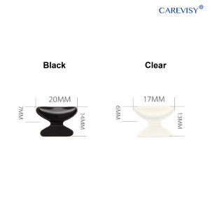 CAREVISY 2 pairs of Anti Slip Nose Pads Soft Silicone Stick On Self Type Suitable for Reading Glasses Optical Glasses Sunglasses Spectacles for Adults Men and Women
