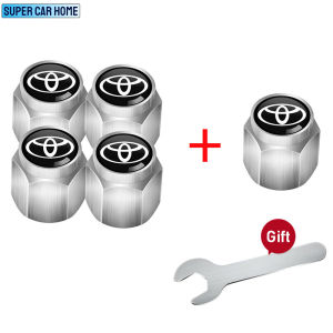 SCH Toyota Car Tyre Valve Caps Stainless Steel Wheel Stem Air Caps For GR Sport TRD Corolla CHR Camry Vios Altis YARIS