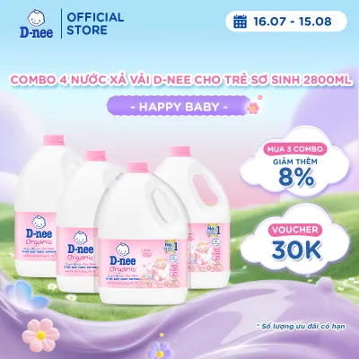 Combo 4 Nước xả vải D-nee 2800 ML. - Happy Baby