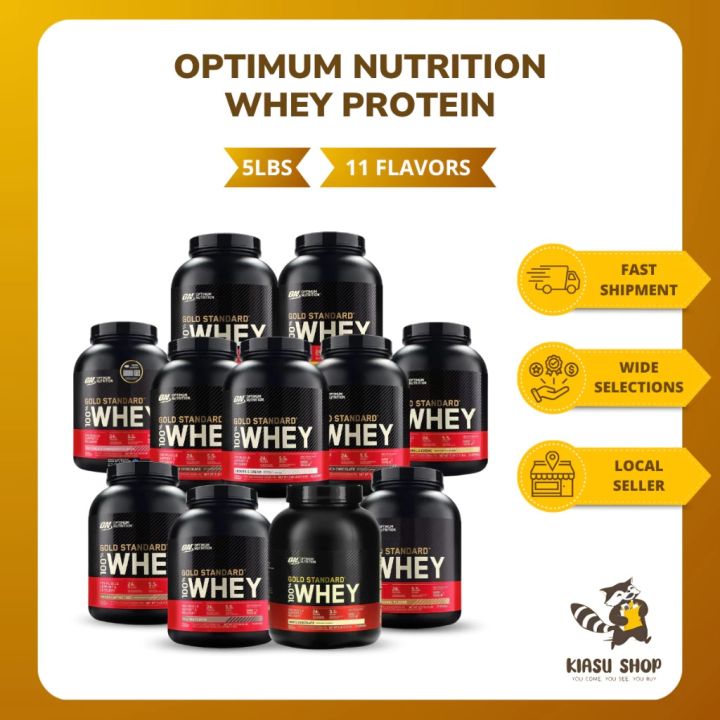Optimum Nutrition Gold Standard 100% Whey Protein Powder 5lbs - 11 ...