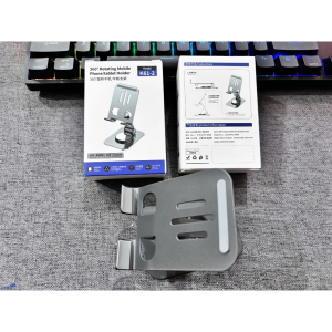 Giá Đỡ Điện Thoại Hợp Kim Nhôm Xoay 360 Đế Giữ Chắc Chắn