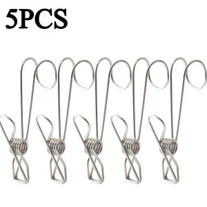 10PCS Clothes Pegs Stainless Steel Drying Clip Hat Towel Hanger Laundry Hook Home Kitchen Batnroom Storage Document Organizer
