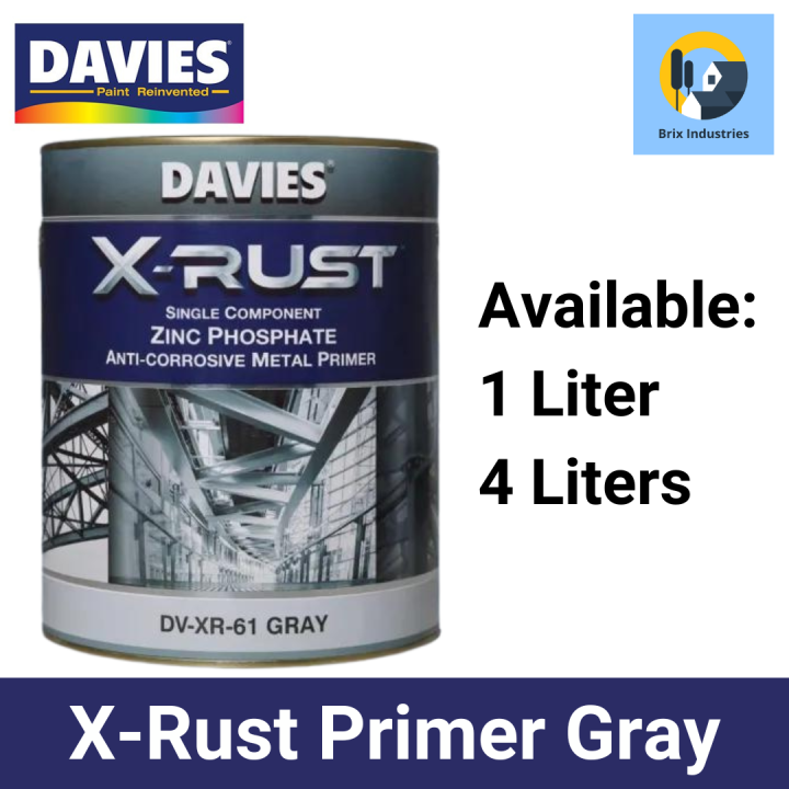 Davies X-Rust Zinc Primer Gray 1 Liter or 4 Liters (Gallon) #DV-XR-61 ...