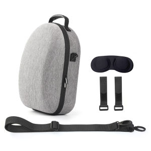 Durable Hard Travel Case for Meta Quest VR Headset and Audio Accessories Shockproof Protective Bag with Cable Ties for Secure Carrying