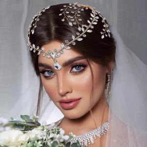 Luxury Crystal Bridal Headband Wedding Hair Accessories Women Rhinestone Tiara Handmade Headpieces