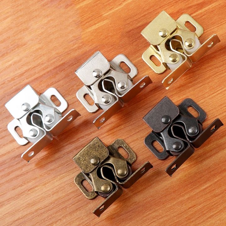 Antique Door Latches Double Roller Catch with Screws for Drawer