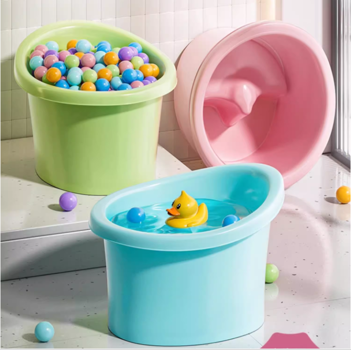 【COD】Infant Toddler Bathtub Seat bath bucket Thickened Bathroom ...