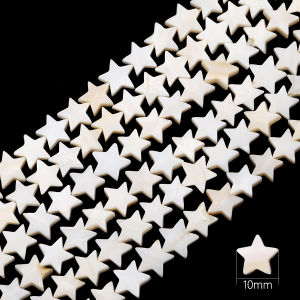 ต่างหูมุกสีขาวธรรมชาติรักดาวหัวใจหลวม Spacer ลูกปัดเสน่ห์สำหรับสร้อยคอ DIY สร้อยข้อมือเครื่องประดับทำประมาณ15 38Cm/เส้นใย