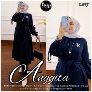 Setelan Tunik Rayon tebal  One Set Tunik