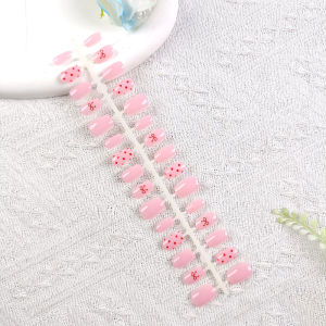 Nail - Bộ móng giả 30 móng họa tiết hoa và ánh kim loại phù hợp cho trang trí móng tay đi chơi dự tiệc sang trọng xinh xắn