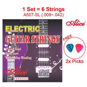 ALICE ( .009 ~ .042) A507 Electric Guitar String SET - Tali Gitar Elektrik 1 Set Murah Accessories 吉他弦吉他配件