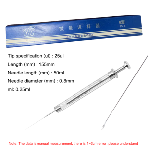 Microliter Syringes Glass Syringe Injector Glass Microliter Gas Chromatography Ujung Runcing