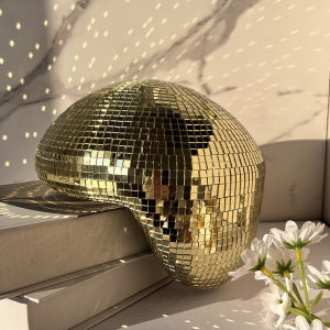 Mirror Disco Ball Reflection Glass Ball Indoor Home Party Decoration Funny Disco Table Ornament Holiday Birthday Halloween Gift2026
