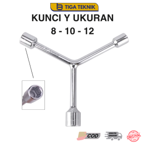 Kunci Y Ukuran 8 10 12 - Kunci Pass Y Kunci Shok Y Tiga Cabang