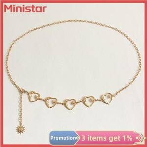 Ministar Harajuku Punk Moon Metal Belts Women Vintage Punk Gothic Moon Sun High Waist Chain Belts Pendant Belts Female