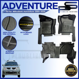 TPE Extended Deep Dish for Mitsubishi Adventure 2005 - Onwards Floor Deep Dish Car Matting / Car Accessories / Car Mat Floor Liner EP