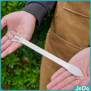 JD คราดน้อยสแตนเลส 20cm คราดพรวนดิน ที่สางราก อุปกรณ์ทำสวนย่อม Stainless Steel Rake