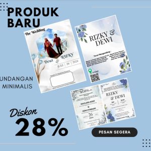 Kartu/Surat Undangan Pernikahan/Ngunduh Mantu/Khitan FREE (DesaignFotoDenahBarcodePlastik OPP)