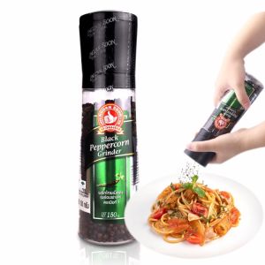 พริกไทยเม็ดดำฝาบด150กรัม ตรามือที่1