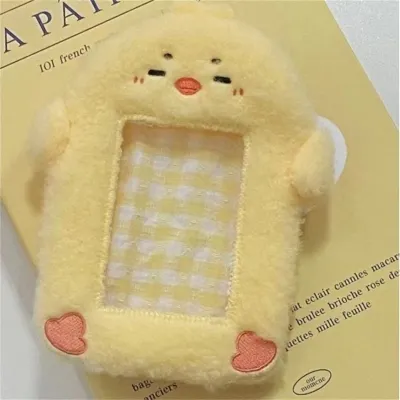 3inch Plush Card Holder Cute Cartoon Animal Photocard Holder Kpop Idol Lomo Card Display Protective