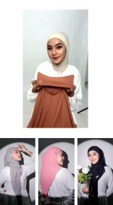 ARRAFI Hijab Instan AR 697 Ceruty Babydoll Premium Polos