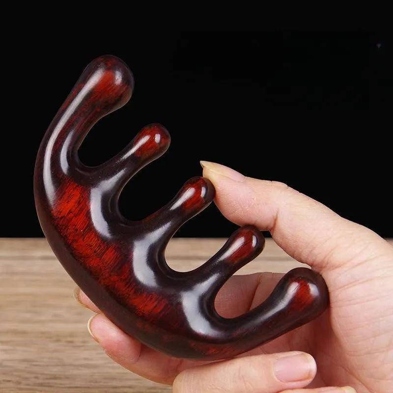 Natural Green Sandalwood Wide Tooth Massage Comb, Anti-Static Detangling Scalp Care Hair Tool
_voghion.com
