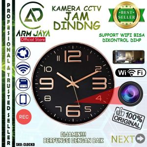 Wall Clock Camera CCTV Wifi Jam Dinding Kamera HD 1080P Hidden Spycam Pengintai Pengawas Keamanan