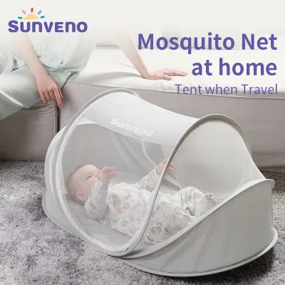 Sunveno Baby Mosquito Net Instant Pop Up Baby Crib Netting New Born Baby Net Anti Mosquito for Outdoor Beach HikingTraveling