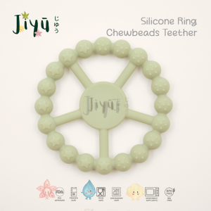 JIYU [JD-004] Silicone Ring Chewbeads Teether / Gigitan Bayi Silikon Bulat BPA FREE