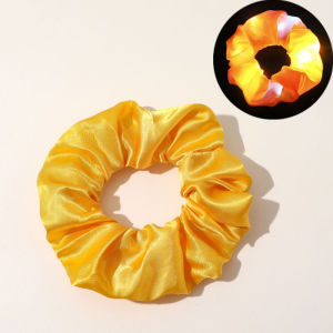 LED Luminous Hairband Glow in the Dark hair scrunchies for Women 3 Light Modes for Rave Party Birthday Props