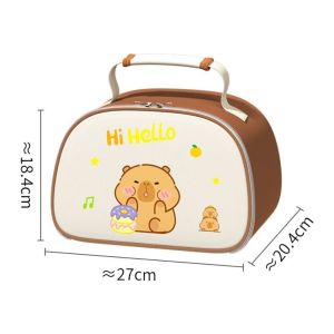 ELITEDEALSHUB Leakproof Lunch Box 316 Stainless Steel with Lids Insulated Lunch Box Portable Capybara Food Warmer Container School Office Lunch