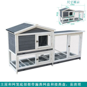 Rabbit Cage Household Large Double-Layer Rabbit Nest Room Cute  Rabbit Nest Breeding Supplies Pigoen Cage Outdoor