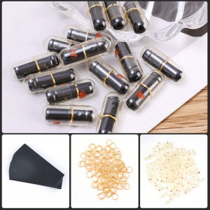 100Pcs Message Capsules Love Pill with Roll Paper Blank Notes Emoticon Wish Bottle Wedding Party Valentines Gifts