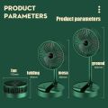 Foldable Telescopic Desk Electric Fan Mini Folding Fan Mute With USB Charging Retractable 3-Speed Portable Indoor/Outdoor Fan. 