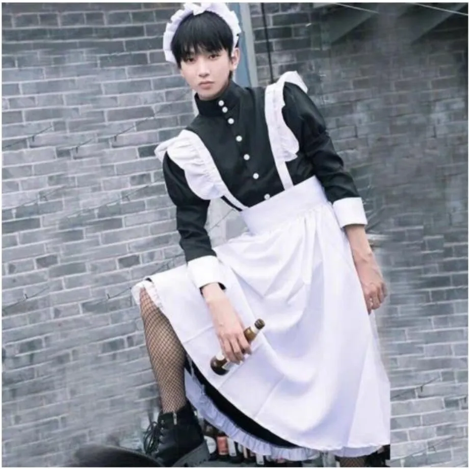 COSER 77】Maid Outfit Men Women Wear Cosplay Anime Maid Cosplay Cosplay  Party Lolita Style Cafe Costume Male Japanese Costumes Outfit for men and  women | Lazada.co.th