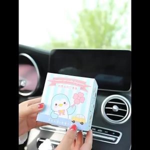 Car air freshener car perfume air vent fragrance diffuser creative cartoon scent tablets for car interior decoration summer car ornament