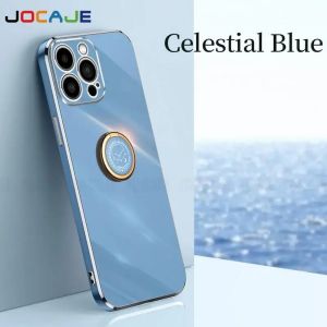 New Case XIAOMI REDMI 10 4G / REDMI 10 PRIME Luxury Plating Ring Holder Casing Silicone Stand Back Cover