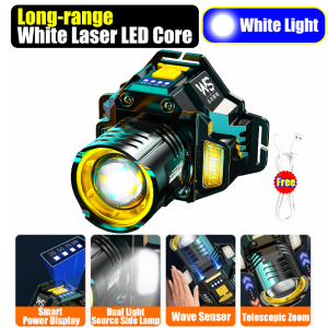 LED Rechargeable Diving Headlamp Super Long 40 Hours Working Time Diving Flashlight Headlamp Fishing/Hunting/Camping Flashlight Head Lamp Lampu Kepala kuat terang Terang lampu suluh kepala tahan lama headlight headlight