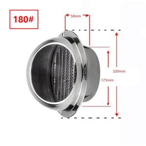 Nắp Lưới Tản Nhiệt Thông Gió Thông Gió Gắn Tường Bằng Thép Không Gỉ Nắp Lỗ Thông Hơi & Làm Mát Cửa Thoát Nhiệt Chống Nước