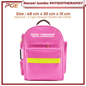 Ransel Jumbo PHYSIOTHERAPIST Tas Medis Besar Tas P3K Medical Bag Emergency Kit Tas Kesehatan Tas Perlengkapan Medis Multifungsi Profesional Siaga Darurat