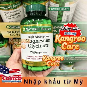 Viên bổ sung Magnesium Glycinate 240mg - 180 viên 🍀🍀Hỗ trợ tâm trạng thư thái thoải mái và giúp giảm căng thẳng không thường xuyên.