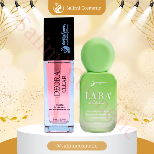 COMBO Xịt Khử Mùi Hôi Nách DEORA CLEAR 50ml & LARA CLEAR 40ml Khử Mùi Toàn Thân Ngăn Tiết Mồ Hôi