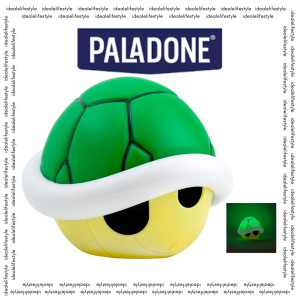 Paladone Super Mario Green Shell Light with Sound | Officially Licensed Nintendo Merchandise | 12cm Portable Battery-Powered LED Lamp | Authentic Game Sound Effects | Perfect for Gaming Setups & Bedside Decor