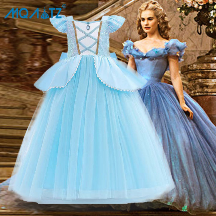 Elsa Costume AmzBarley Princess Costume For Girls Birthday Party Dress Up Toddler Baby Cosplay Outfit Little Kids Skirt Sets B07mx5nv14 Barbie Clothes